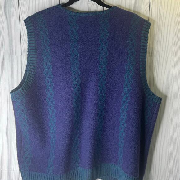 Vintage Marisa Christina Womens Blue and Teal Wool Sweater Hong Kong Large - Picture 3 of 8